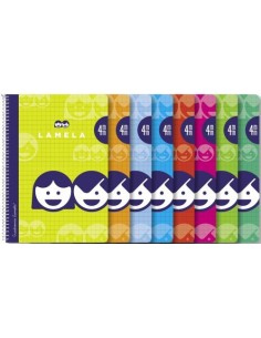 Cuaderno espiral 4º 40h 70g 4mm cuadrovia cubierta basica